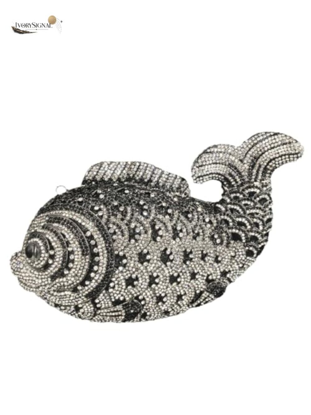 Fish Rhinestone Clutch Purse Formal Evening Bag Crystal Wedding Prom Mini